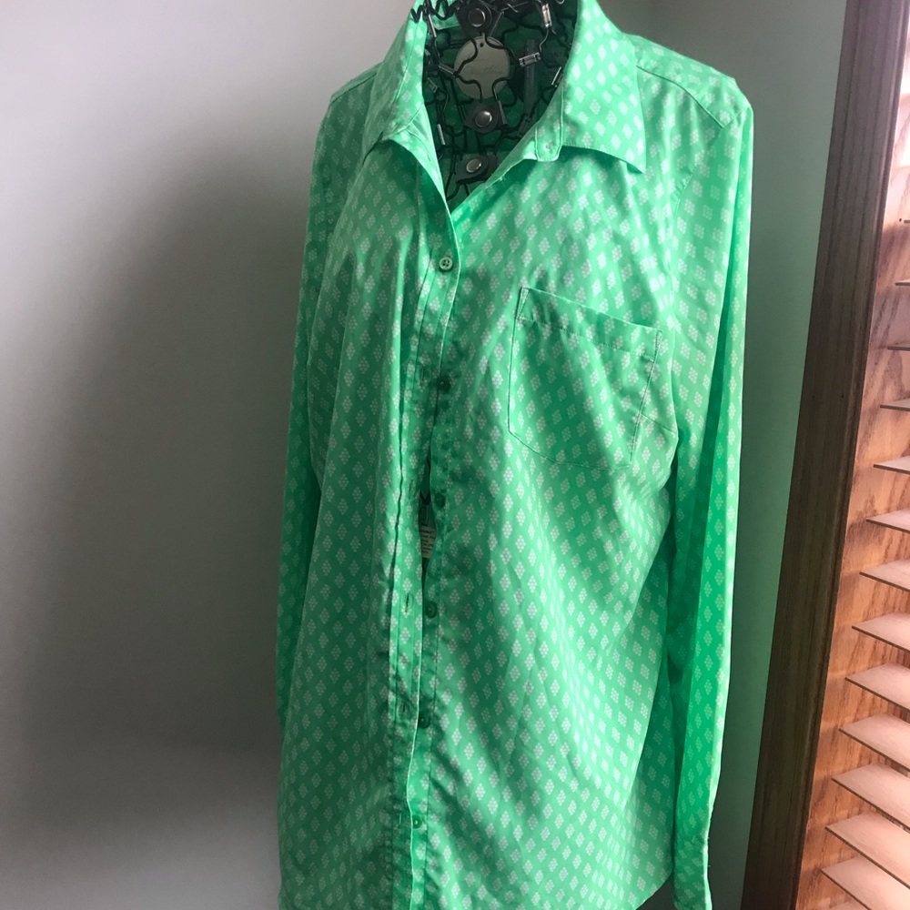 Ladies button down long sleeve shirt